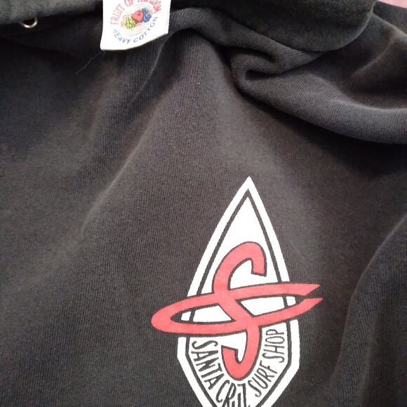90s Vintage Santa Cruz Surf Shop Hoodie/Sweatshirt - Picture 10 of 12